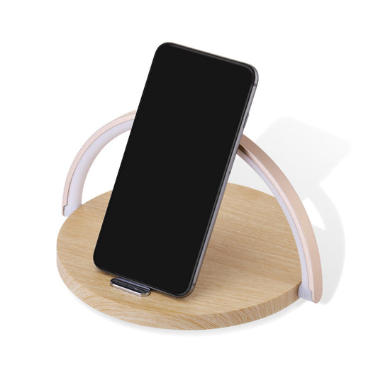 2-in-1 Wireless Charging Station with LED Lamp Fast Charging for iPhone & Android