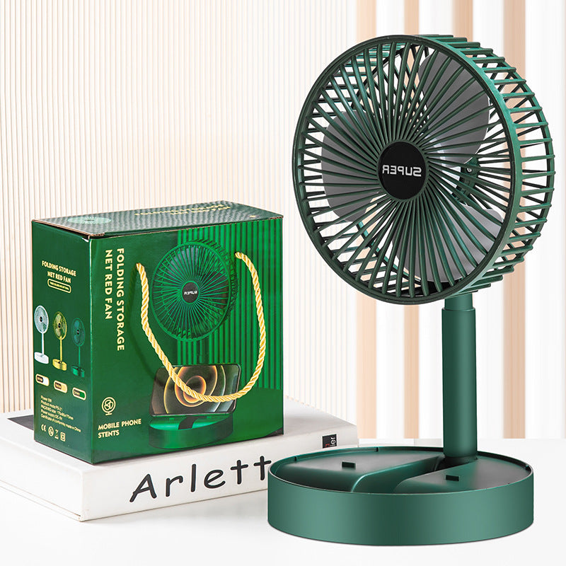 Adjustable Foldable USB Rechargeable Desktop Fan—Wireless, Portable Electric Fan, Suitable for Kitchen, Room, Office, 1200mAh Large-capacity Battery, Long-lasting