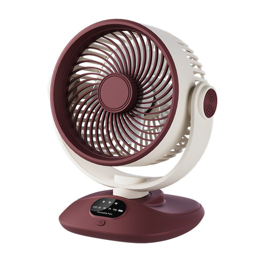 USB-Powered Adjustable 360° Oscillating Air Circulator Fan – Portable Desktop Cooling Fan with Wide-Angle Airflow