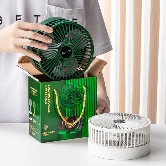 Adjustable Foldable USB Rechargeable Desktop Fan—Wireless, Portable Electric Fan, Suitable for Kitchen, Room, Office, 1200mAh Large-capacity Battery, Long-lasting