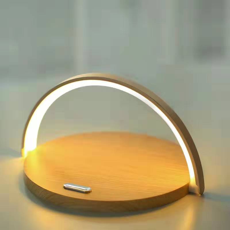 2-in-1 Wireless Charging Station with LED Lamp Fast Charging for iPhone & Android