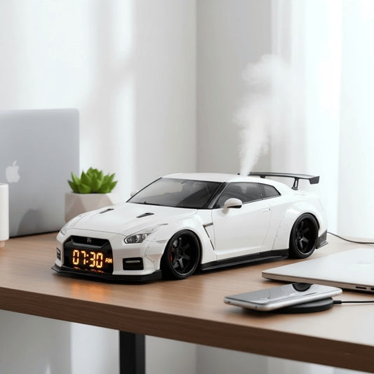 Car Engine Sound Alarm Clock with LED Lights