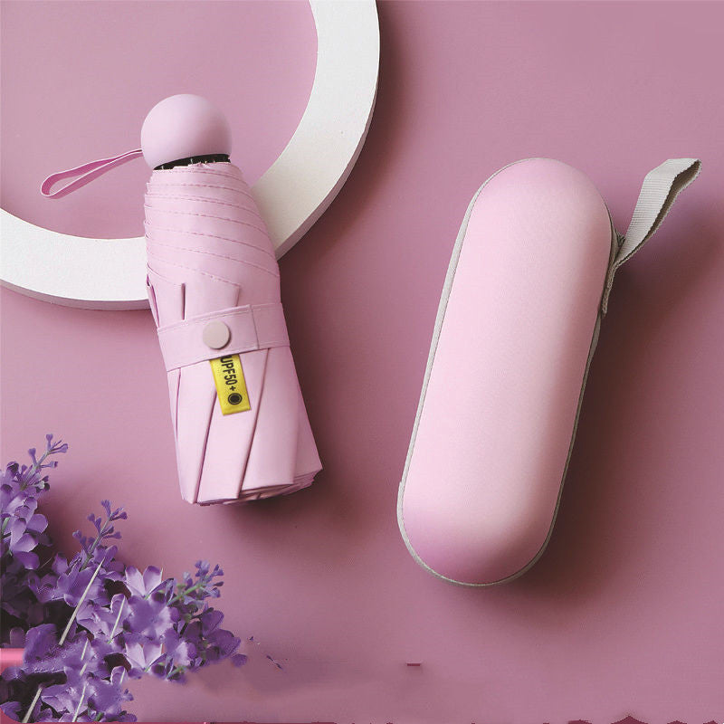 Mini Capsule Umbrella Compact Capsule Umbrella - Portable, Foldable, Suitable for Camping, Travel, Outdoor Travel, Birthday Gifts