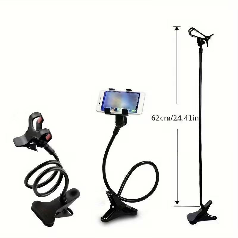 360° Rotating Flexible Phone Holder – Stable Long Arm Clip Stand for Bed, Desk & Hands-Free Viewing
