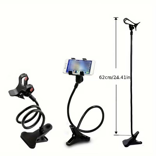 360° Rotating Flexible Phone Holder – Stable Long Arm Clip Stand for Bed, Desk & Hands-Free Viewing