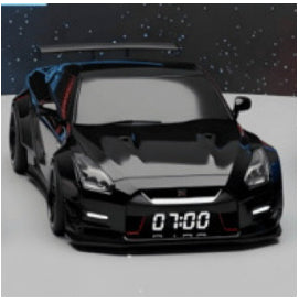 Car Engine Sound Alarm Clock with LED Lights