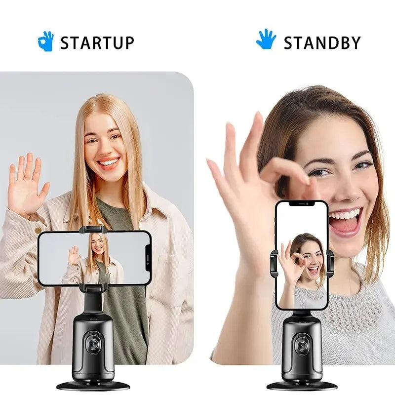 360° Auto Face Tracking Gimbal AI Smart Phone Holder for Video, Vlogging & Live Streaming