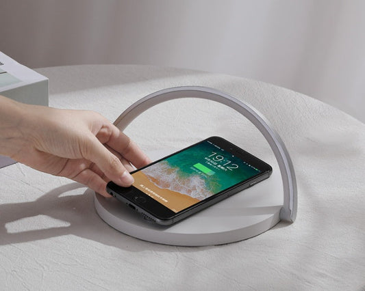 2-in-1 Wireless Charging Station with LED Lamp Fast Charging for iPhone & Android