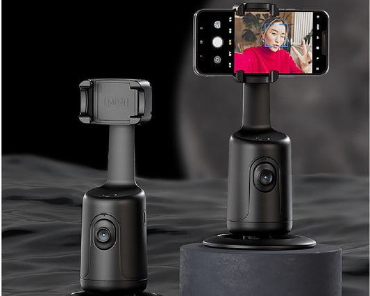 360° Auto Face Tracking Gimbal AI Smart Phone Holder for Video, Vlogging & Live Streaming