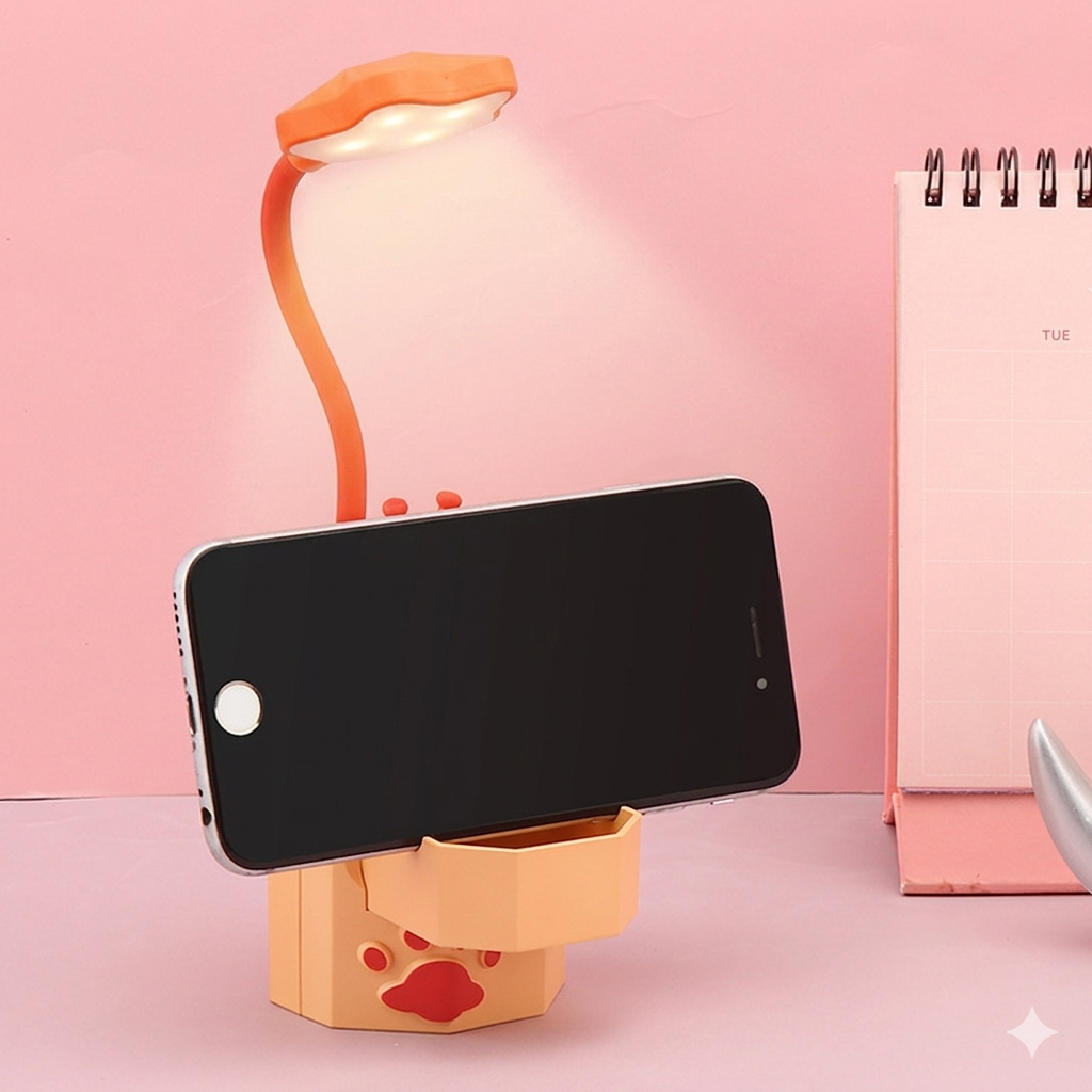Creative Cartoon Desk Lamp USB Folding Charging Eye Protection LED Lamp Children's Student Dormitory Lamp Bedside Lamp