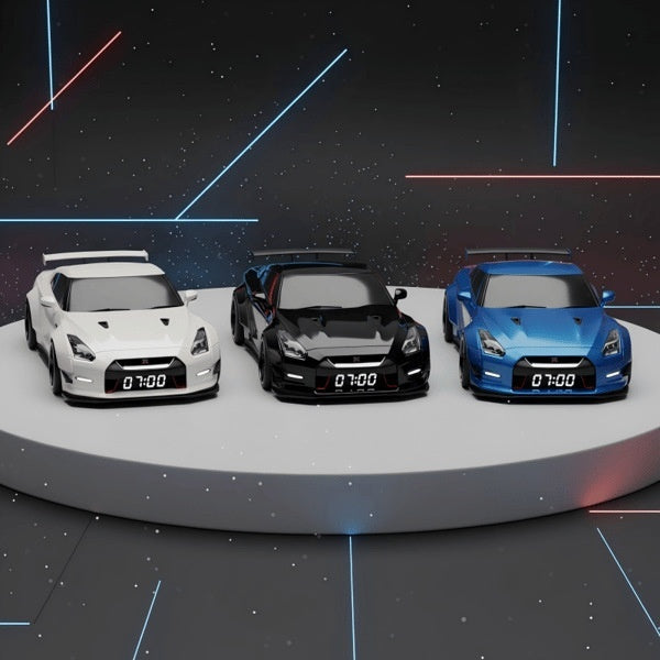 Car Engine Sound Alarm Clock with LED Lights