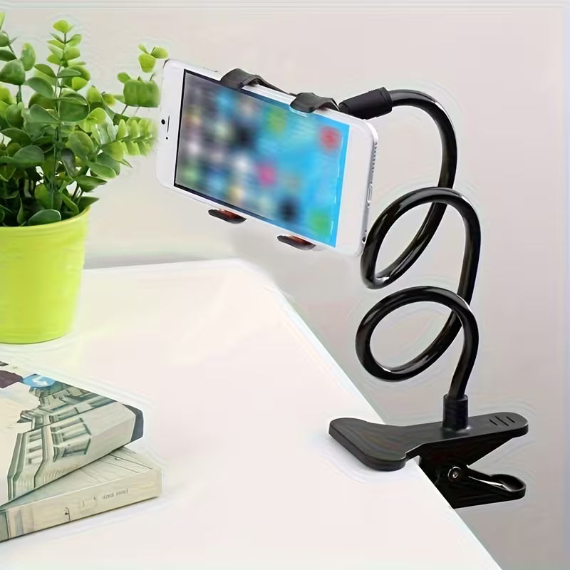 360° Rotating Flexible Phone Holder – Stable Long Arm Clip Stand for Bed, Desk & Hands-Free Viewing